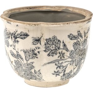 Clayre & Eef 6CE1450S Květináč do interiéru Šedá, béžová Ø 16x12 cm