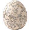 Clayre & Eef 6CE1451L Dekorace Vejce keramické šedobéžové Ø 14x16 cm