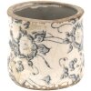 Clayre & Eef 6CE1459XS Květináč do interiéru Šedá, béžová Ø 8x7 cm