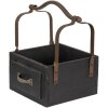 Clayre & Eef 6H1915Z Úložný koš černý 24x19x28 cm