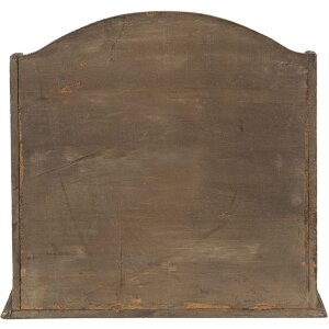 Clayre & Eef 6H2111 Stojan na dopisy hnědý 33x13x31 cm
