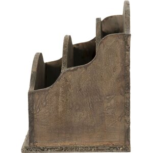 Clayre & Eef 6H2112 Stojan na dopisy hnědý 33x17x22 cm