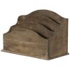 Clayre & Eef 6H2112 Stojan na dopisy hnědý 33x17x22 cm