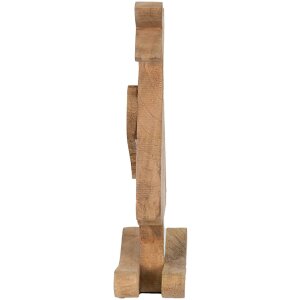 Clayre & Eef 6H2151L Dekorativní králík hnědý, růžový 17x7x33 cm