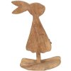 Clayre & Eef 6H2151L Dekorativní králík hnědý, růžový 17x7x33 cm