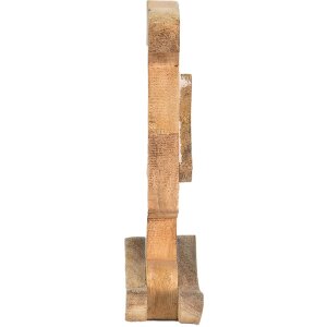 Clayre & Eef 6H2151M Dekorativní králík hnědý, růžový 14x7x25 cm