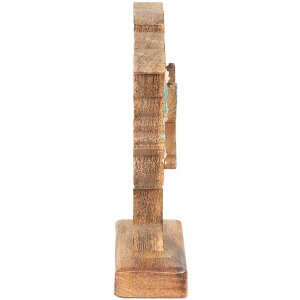 Clayre & Eef 6H2152 Dekorativní králík hnědý, růžový 15x6x22 cm