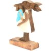 Clayre & Eef 6H2152 Dekorativní králík hnědý, růžový 15x6x22 cm