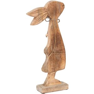 Clayre & Eef 6H2155 Dekorativní králík hnědý, bílý 18x6x40 cm