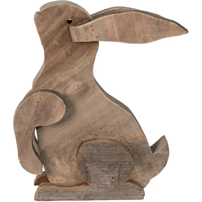 Clayre & Eef 6H2194 Dekorativní králík hnědý 23x11x33 cm