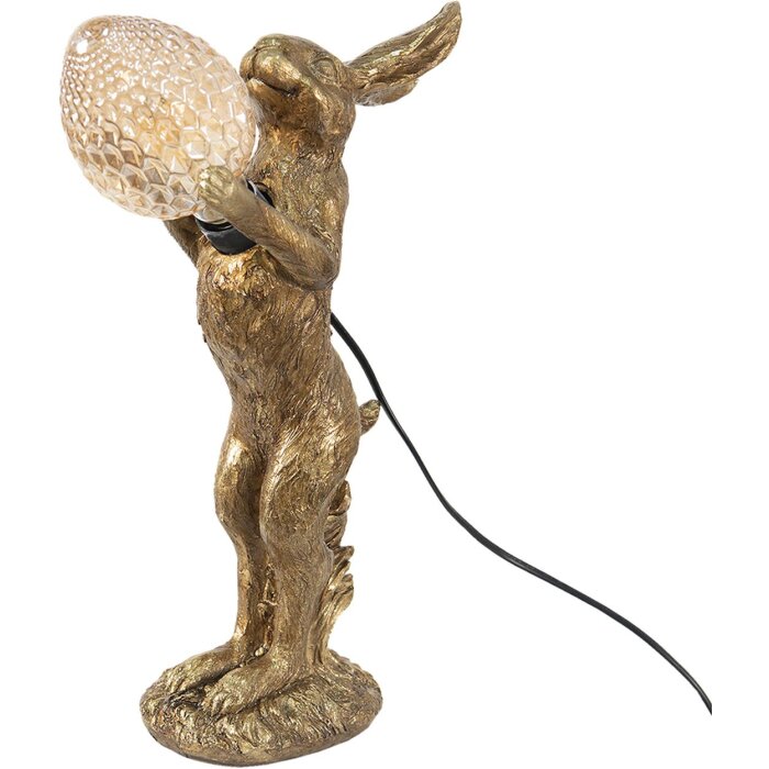 Clayre & Eef 6LMP734 Stolní lampa zlaté barvy 12x24x41 cm