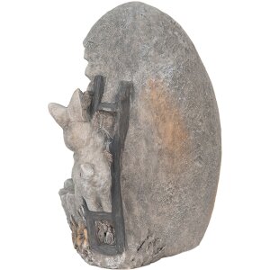 Clayre & Eef 6MG0022 Dekorativní vajíčko šedé 33x25x21 cm