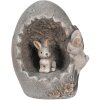 Clayre & Eef 6MG0022 Dekorativní vajíčko šedé 33x25x21 cm
