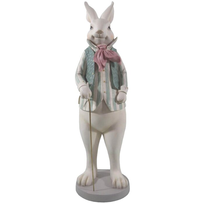Clayre & Eef 6PR3143 Dekorativní králík Pestrobarevný 17x15x53 cm