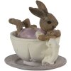 Clayre & Eef 6PR3535 Dekorativní králík růžový 10x8x9 cm