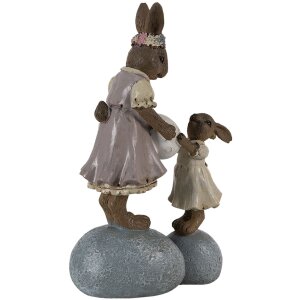 Clayre & Eef 6PR3537 Dekorativní králík růžová, béžová 10x6x17 cm