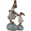 Clayre & Eef 6PR3537 Dekorativní králík růžová, béžová 10x6x17 cm