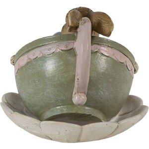 Clayre & Eef 6PR3558 Dekorativní králík šedý 11x8x7 cm