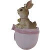Clayre & Eef 6PR3565 Přívěsek šperk králík růžový 5x4x8 cm
