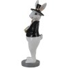 Clayre & Eef 6PR3572 Dekorativní králík černý, bílý 7x7x20 cm