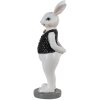 Clayre & Eef 6PR3587 Dekorativní králík černý, bílý 5x5x15 cm