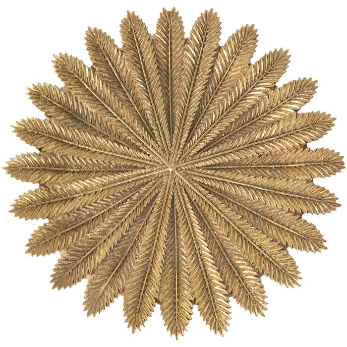 Clayre & Eef 6PR4777 Dekorativní miska zlaté barvy Ø 25x1 cm