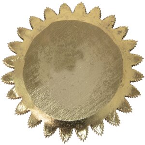 Clayre & Eef 6PR4777 Dekorativní miska zlaté barvy Ø 25x1 cm