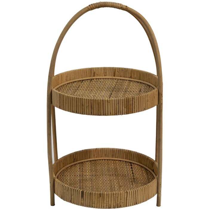 Clayre & Eef 6RO0559 Víceúrovňový stůl 2 úrovně Hnědá Ø 30x54 cm
