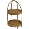 Clayre & Eef 6RO0559 Víceúrovňový stůl 2 úrovně Hnědá Ø 30x54 cm