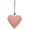 Clayre & Eef 6Y4813L Přívěsek šperk srdce růžový 14x4x14 cm