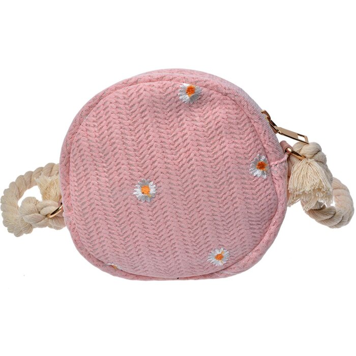 Clayre & Eef JZBG0258P Dámská taška růžová Ø 15 cm