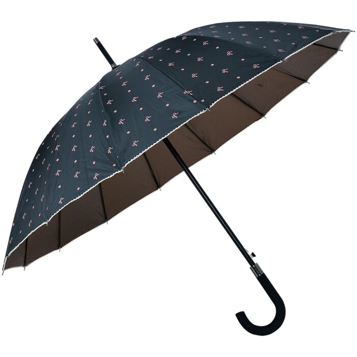 Clayre & Eef JZUM0031Z Deštník pro dospělé černý Ø 98 cm