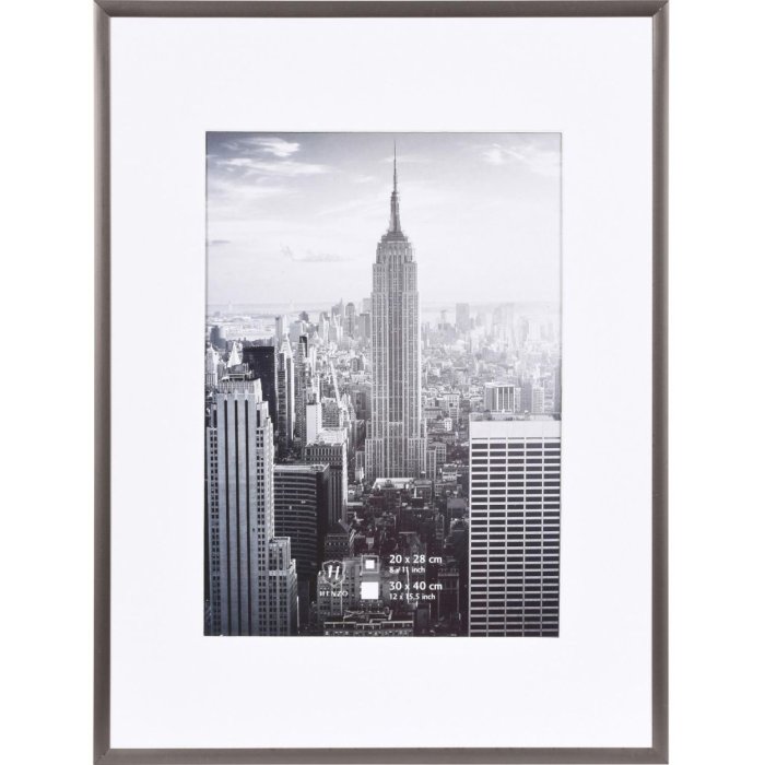 Hliníkový obrazový rám 30x40 cm Manhattan v ocelově šedé barvě
