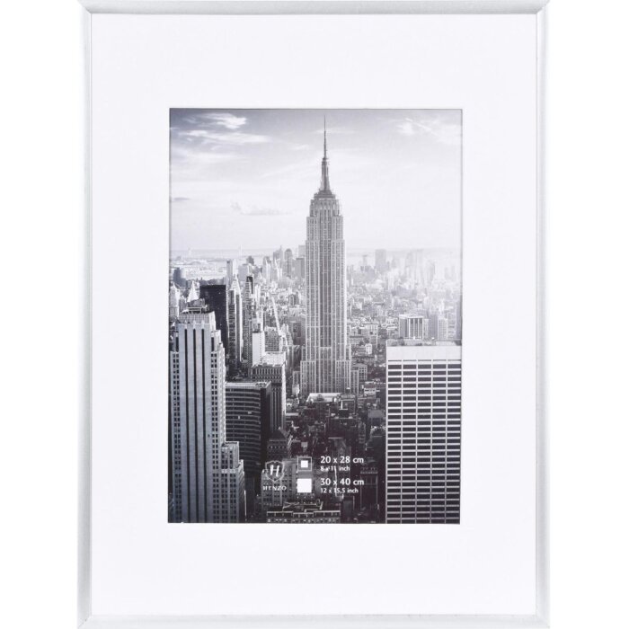 Henzo hliníkový rám Manhattan stříbrný 30x40 cm s paspartou 20x28 cm