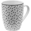 Clayre & Eef SDMU Hrnek bílý, černý 350 ml