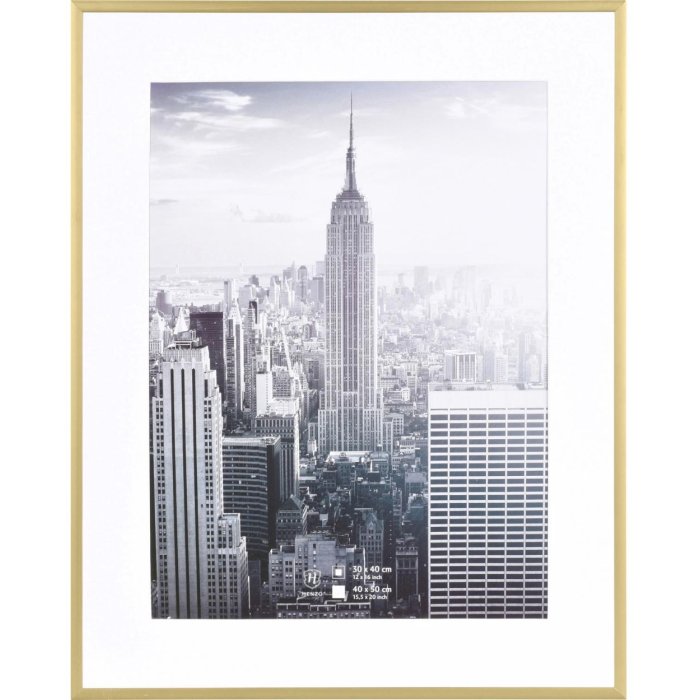 Henzo hliníkový rám Manhattan 40x50 cm zlatý s paspartou 30x40 cm