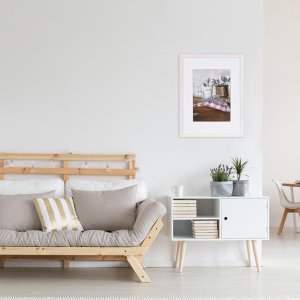 Dřevěný obrazový rám JARDIN 40x60 cm v bílé barvě