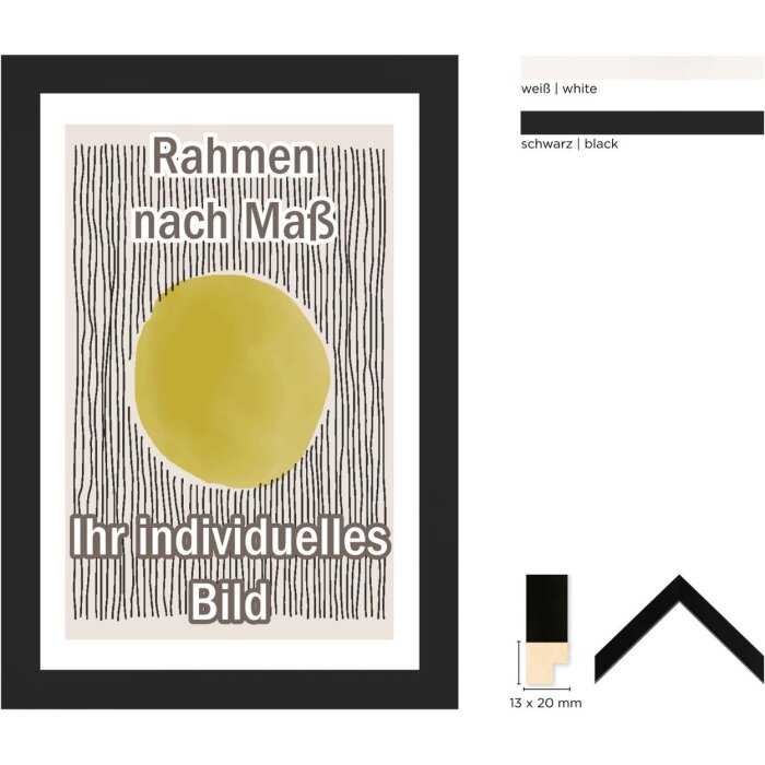 Dřevěný rám Walther Tarassa 2 typy skel a speciální velikosti