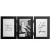 Henzo dřevěný dvojitý rám Piano 3 fotografie 13x18 cm černá