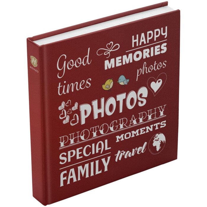 Henzo Jumbo fotoalbum Wording červené 30x30 cm 100 bílých stran