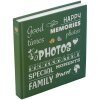 Henzo Jumbo fotoalbum Wording zelené 30x30 cm 100 bílých stran