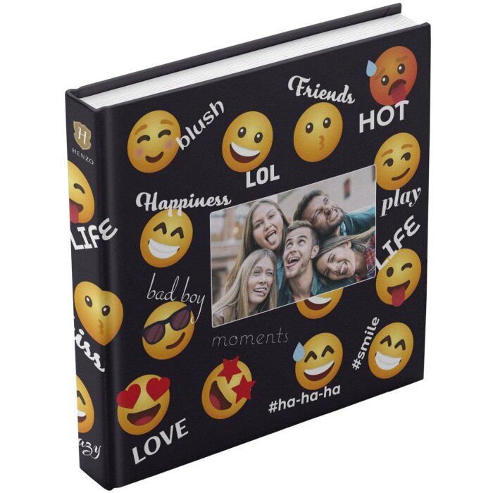 Henzo Jumbo fotoalbum Black Emoji 30x30 cm 100 bílých stran