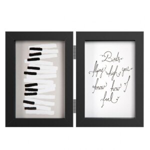 Henzo dřevěný dvojitý rám Piano 2 fotografie 10x15 cm černá