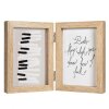 Henzo dřevěný dvojrám Piano 2 fotografie 13x18 cm béžový