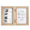 Henzo dřevěný dvojrám Piano 2 fotografie 13x18 cm béžový