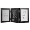 Henzo dřevěný dvojitý rám Piano 3 fotografie 10x15 cm černá