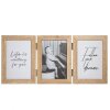 Henzo dřevěný dvojrám Piano 3 fotografie 13x18 cm béžový