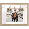Dřevěný fotorámeček Hama Best Friends 10x15 cm dubový