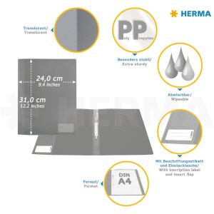 Volně ložený pořadač HERMA PP DIN A4 240x310 mm