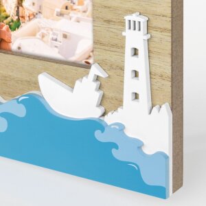 Dřevěný portrétní rám ZEP Island 10x15 cm prázdninový obrazový rám